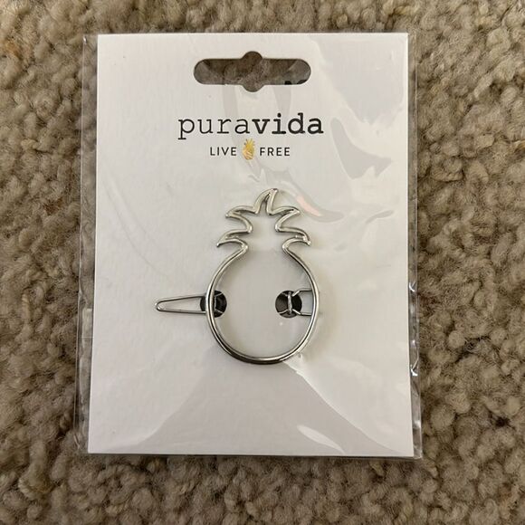 New Pura Vida Pineapple Hair Barrette - Picture 2 of 3